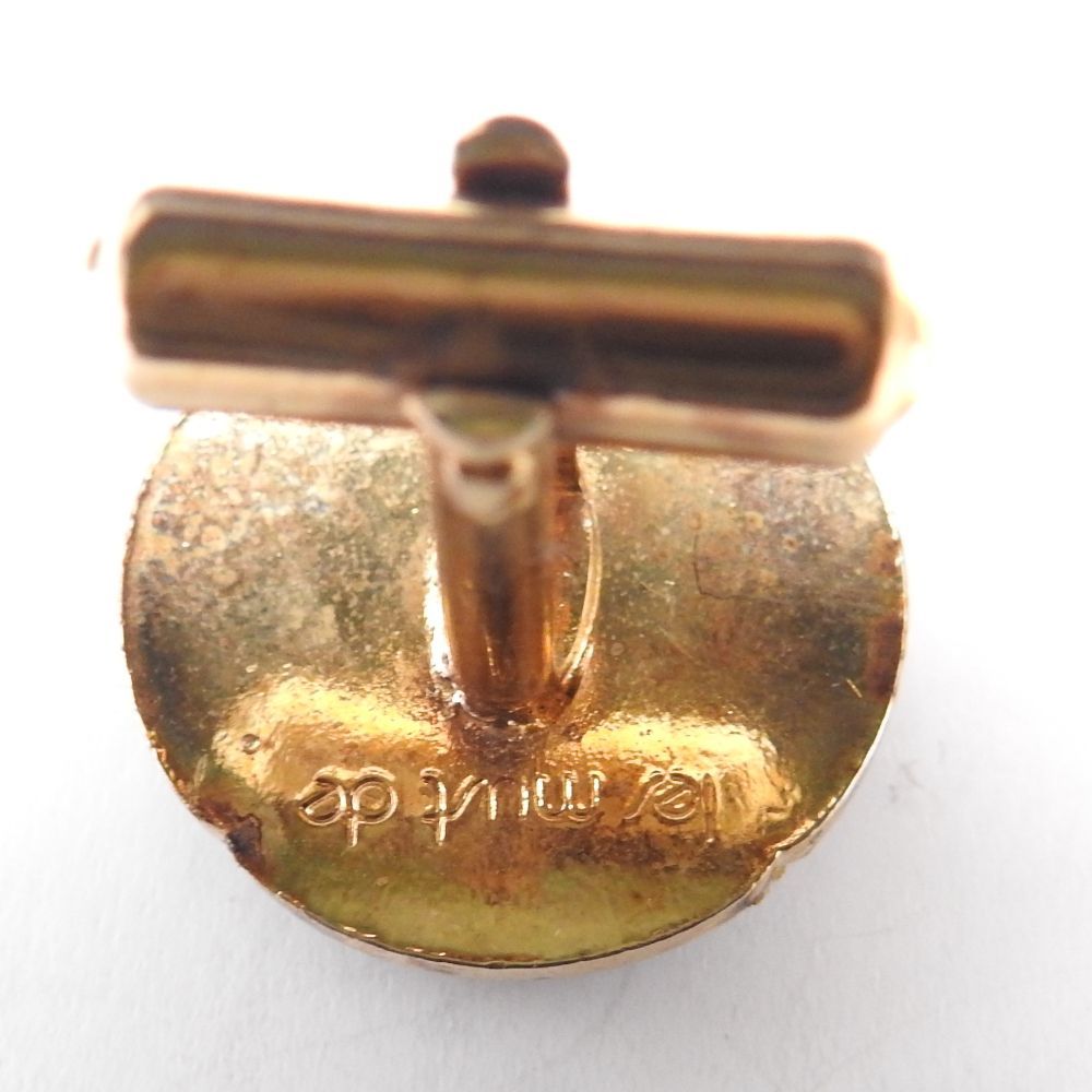 Cartier カルティエ 2Cロゴ オーバルカフス 金×黒 ヴィンテージ