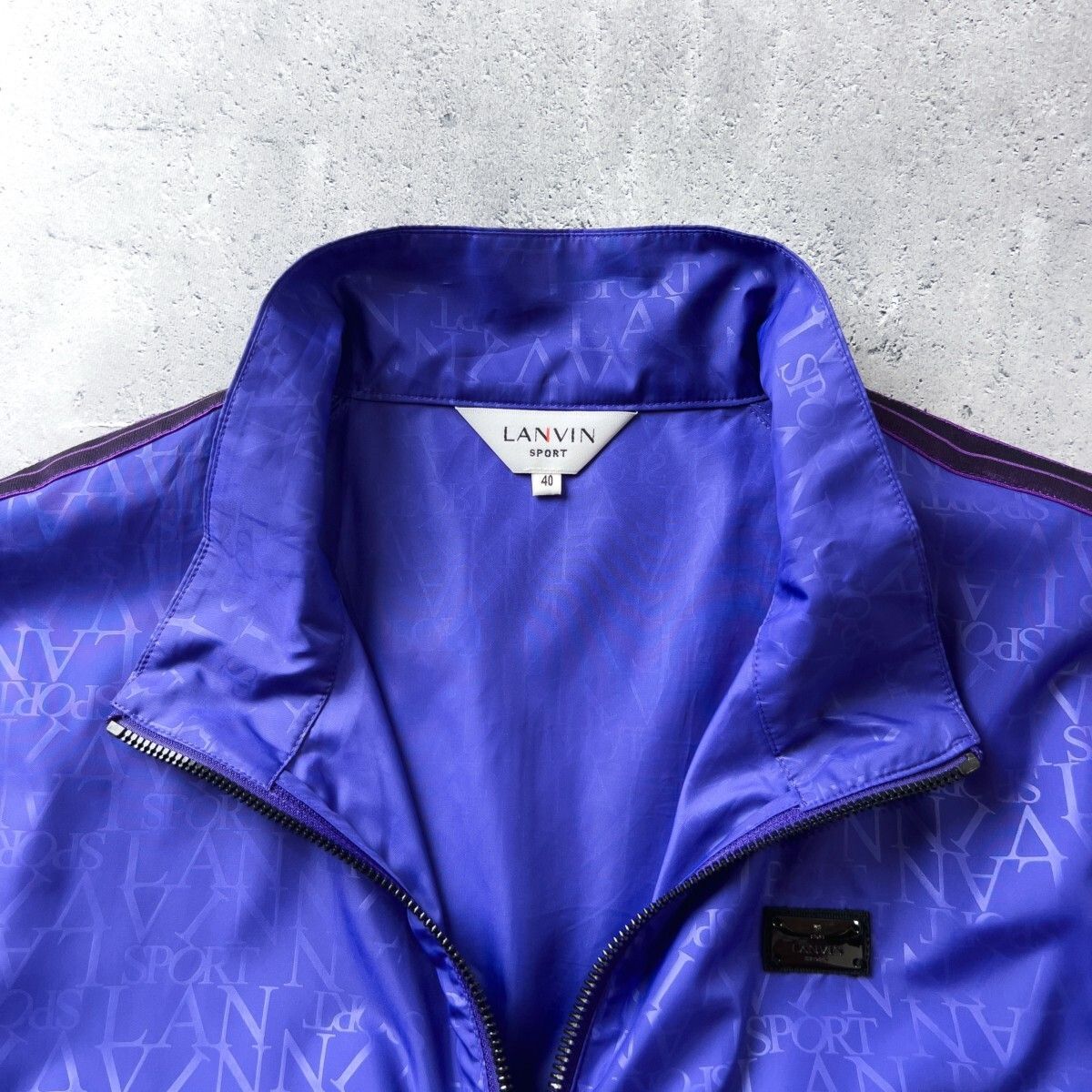 未使用級 4.9万 LANVIN SPORT ランバン スポール ロゴ エンボス 