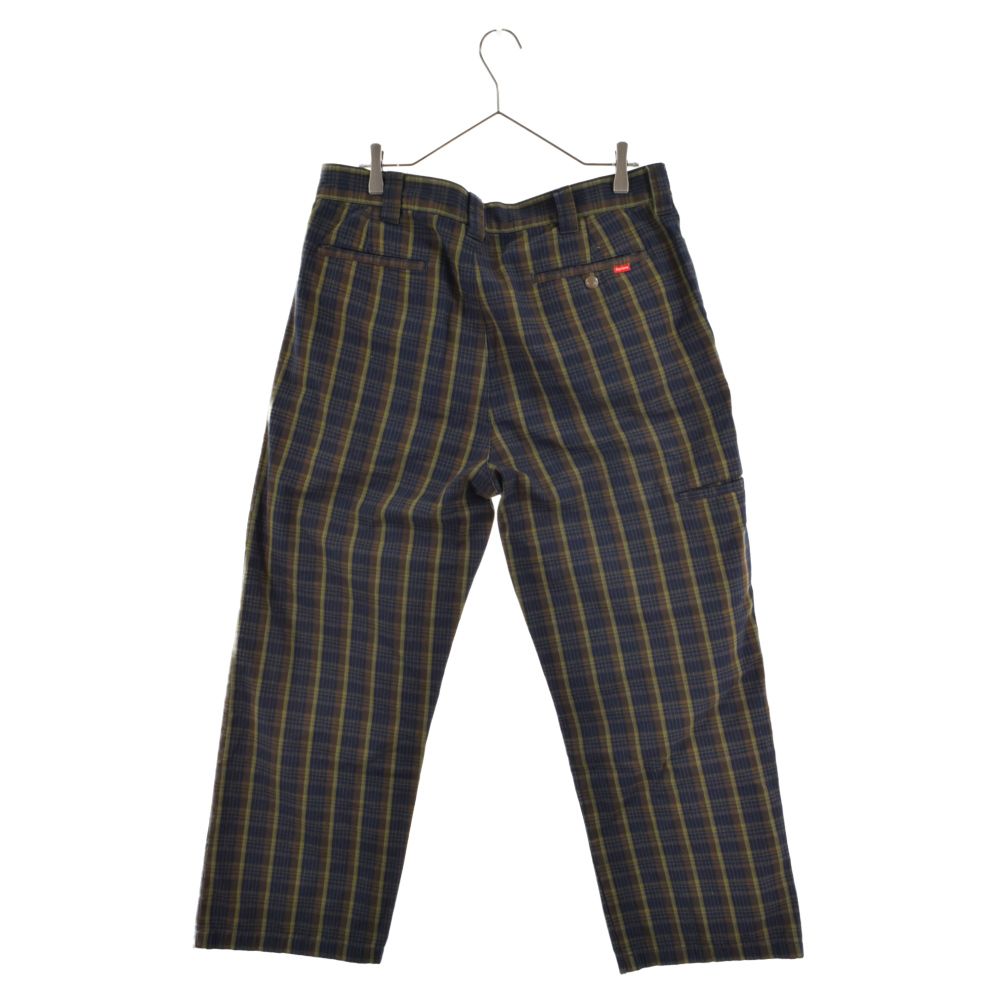 SUPREME (シュプリーム) 23SS Work Pant Navy Plaid チェック柄ワークパンツ ネイビー - メルカリ