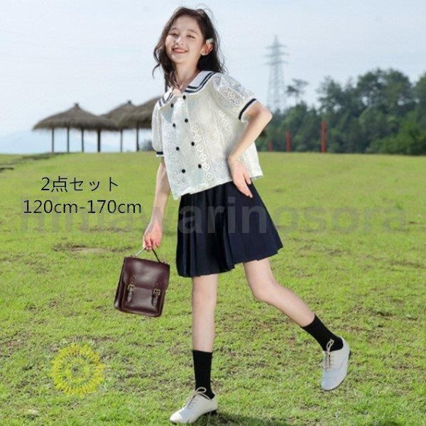 韓国子供服 セットアップ 女の子 夏服 おしゃれ 2点セット 半袖 トップス スカート キッズ ガールズ 上下セット 発表会 誕生日 お食事会 お出かけ 通学着