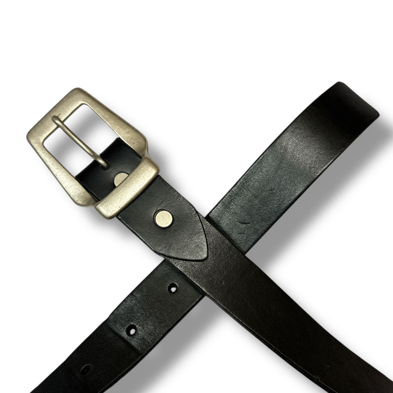 ISAMUKATAYAMA BACKLASH × GUIDI STEER BEND LEATHER BELT オイルステアベンズレザーベルト コラボ グイディ イサムカタヤマ バックラッシュ 865-01 ブラック F 95959A3