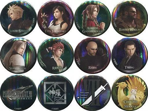 バッジ ピンズ 全12種セット ファイナルファンタジーVII リメイク スカイツリー in ミッドガル 缶バッジコレクション 東京スカイツリー