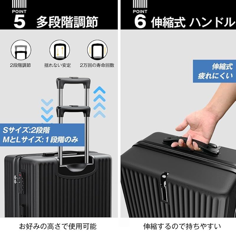 BARGOHOY スーツケース 大容量 キャリーケース 機内持ち込み 超軽量 Amazon | [BARGOHOY] スーツケース 大容量 キャリーケース 機内