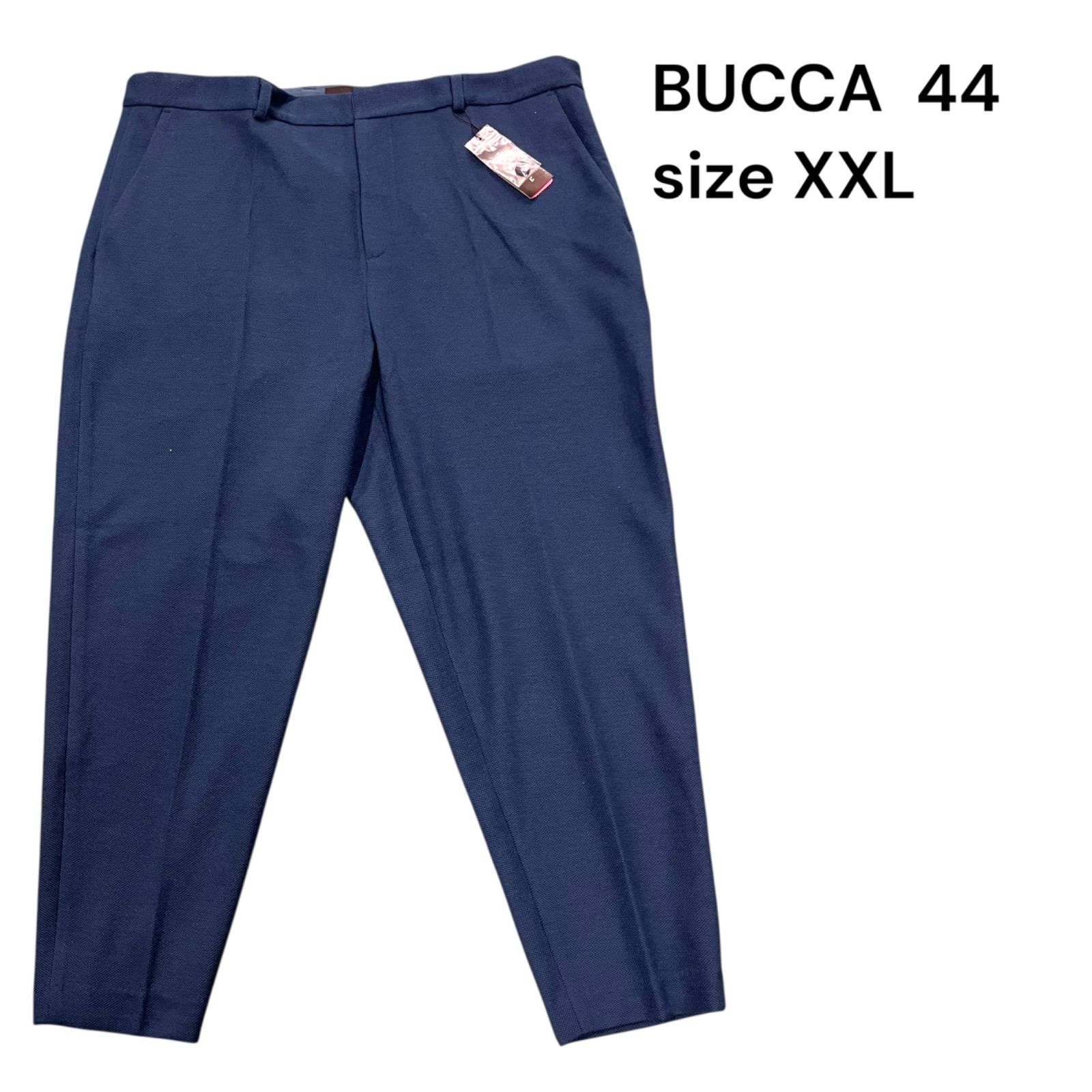 ブッカBUCCA 44 ストレッチスラックス ネイビー 紺 パンツ 新品 未使用
