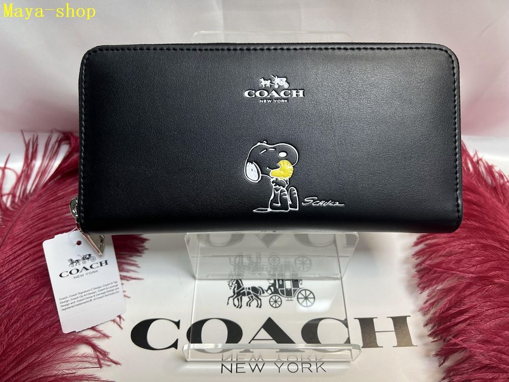 コーチ COACH 長財布 財布  アコーディオン ラウンドファスナー コーチ スヌーピー コラボ メンズ財布 プレゼント   クリスマス ギフト  贈り物   財布 メンズ 新品未使用 ブランド  A135 F53773 11