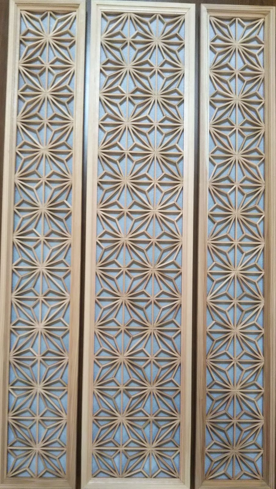 62 ❣️特価！値段交渉OK❣️麻の葉組子アクリル板入り　3枚一組 62 麻の葉組子 アクリル板入り 3枚一組 62 麻の葉組子アクリル