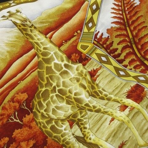 サルヴァトーレフェラガモ Salvatore Ferragamo スカーフ スクエア 大判 シルク 絹 ロゴ エキゾチック アニマル 茶 ブラウン |CK5 GY19 レディース