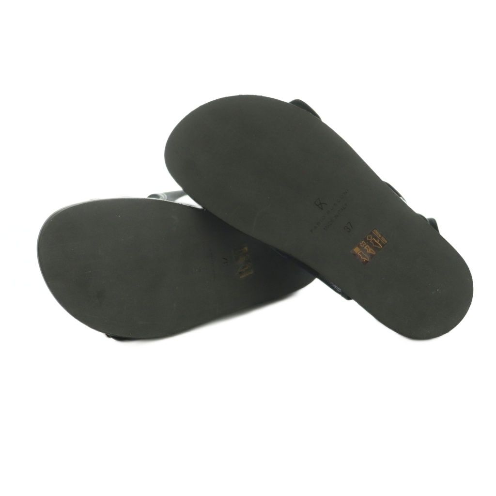 ファビオルスコーニ FABIO RUSCONI チュールダブルベルトサンダル バックル 37 24.0cm 黒 |MI OS WWW_OLIVIERBERNSTEIN_COM