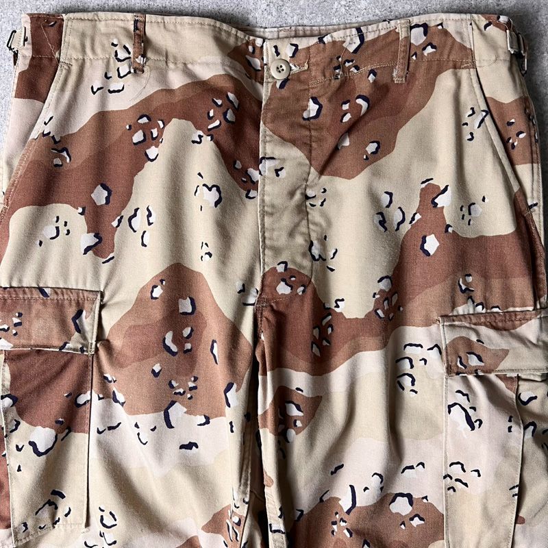 80s 83年製 US ARMY 米軍実物 6C デザートカモ 迷彩 BDU カーゴ パンツ