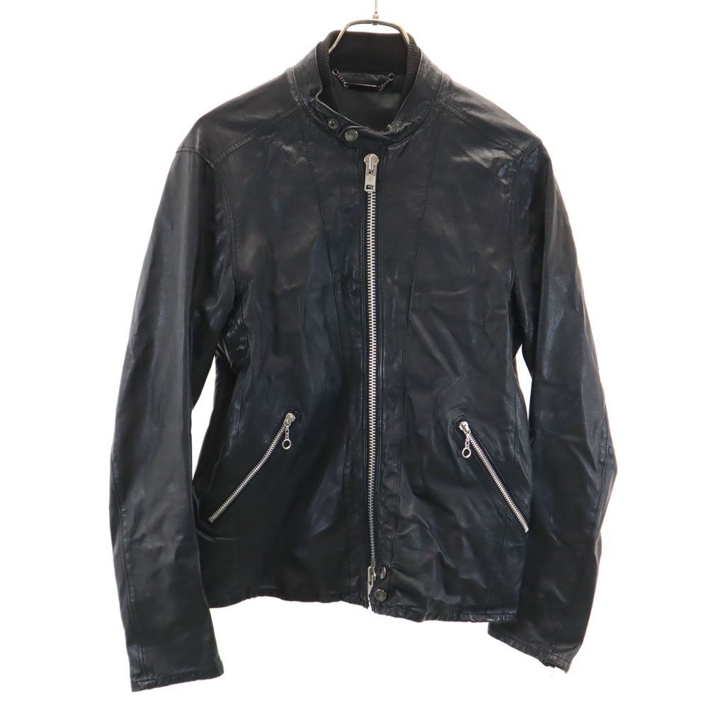 monkey time モンキータイム ノーカラーレザージャケットブラック 黒