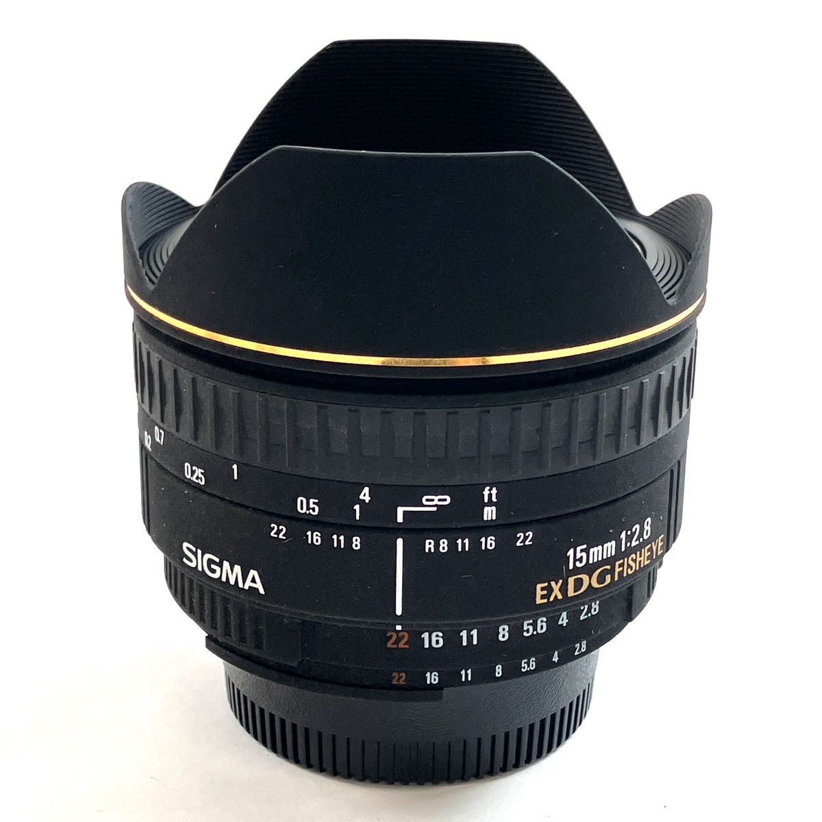 シグマ SIGMA 15mm F2.8EX DG DIAGONAL FISHEYE (ニコンF用) 一眼カメラ用レンズ（オートフォーカス） 【中古】