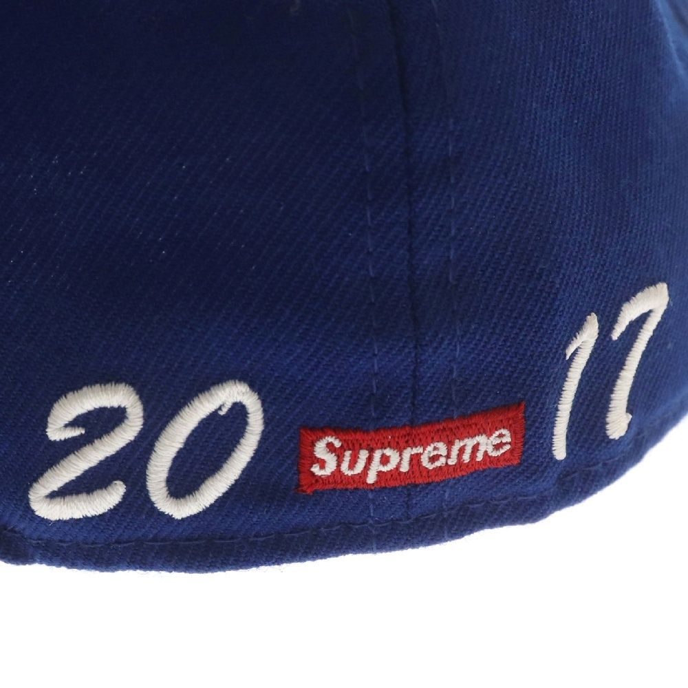 SUPREME (シュプリーム) 17AW×NEW ERA Heart New Era Cap ニューエラ ハートロゴ刺繡ベースボールキャップ ブルー