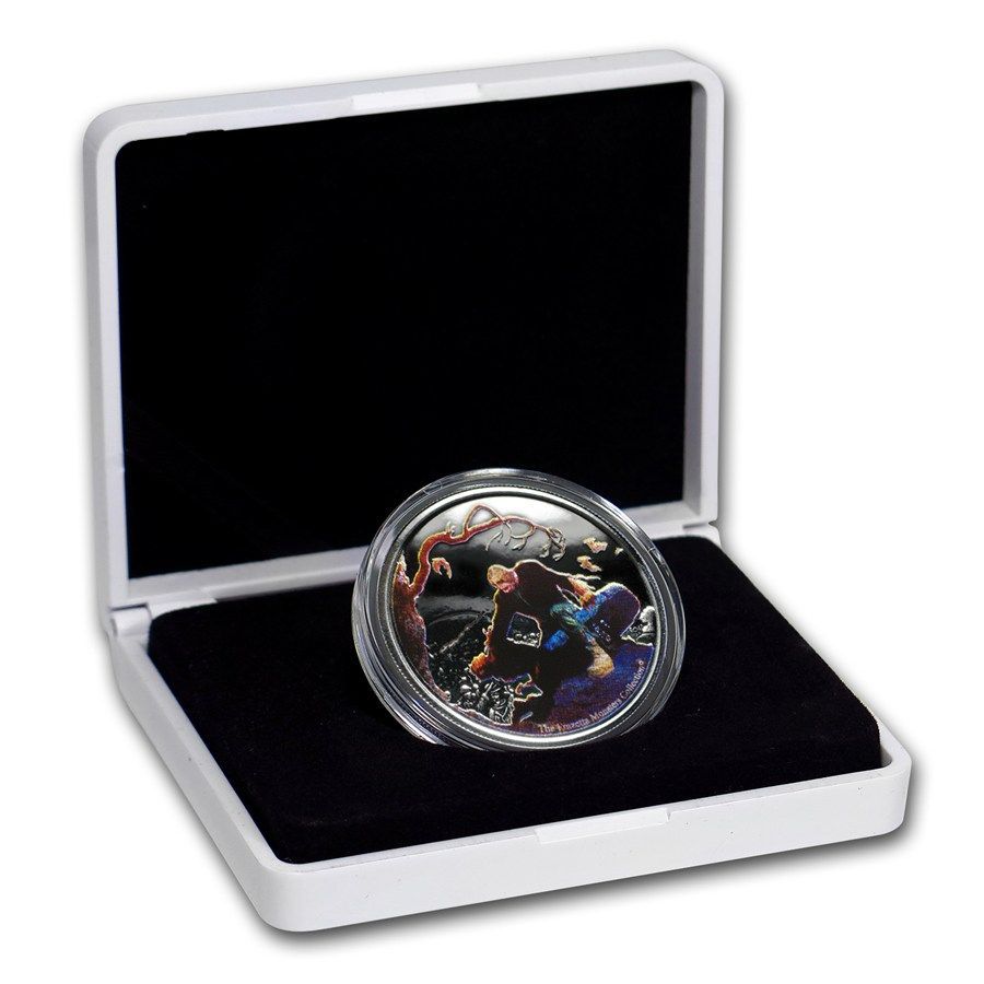 [保証書・カプセル付き] 2017年 (新品) ガーナ「フランク・フラゼッタ SF モンスター シリーズ 墓の向こうに」純銀 1オンス カラー プルーフ 銀貨 フランクミュラー FRANCK MULLER 1750S6 カサブランカ