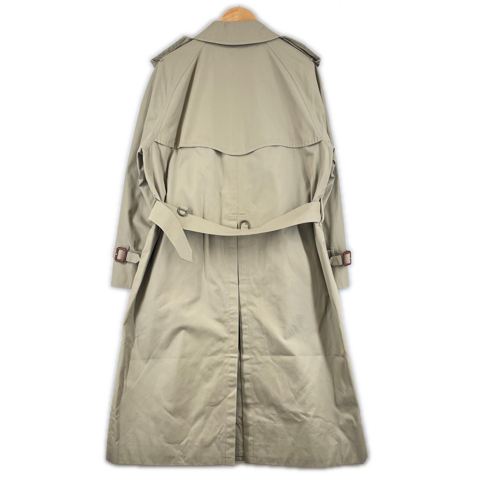 Burberrys バーバリー ヴィンテージ コットン100％ 裏地ノバチェック ロング丈 トレンチコート カーキ 92-170 メンズ