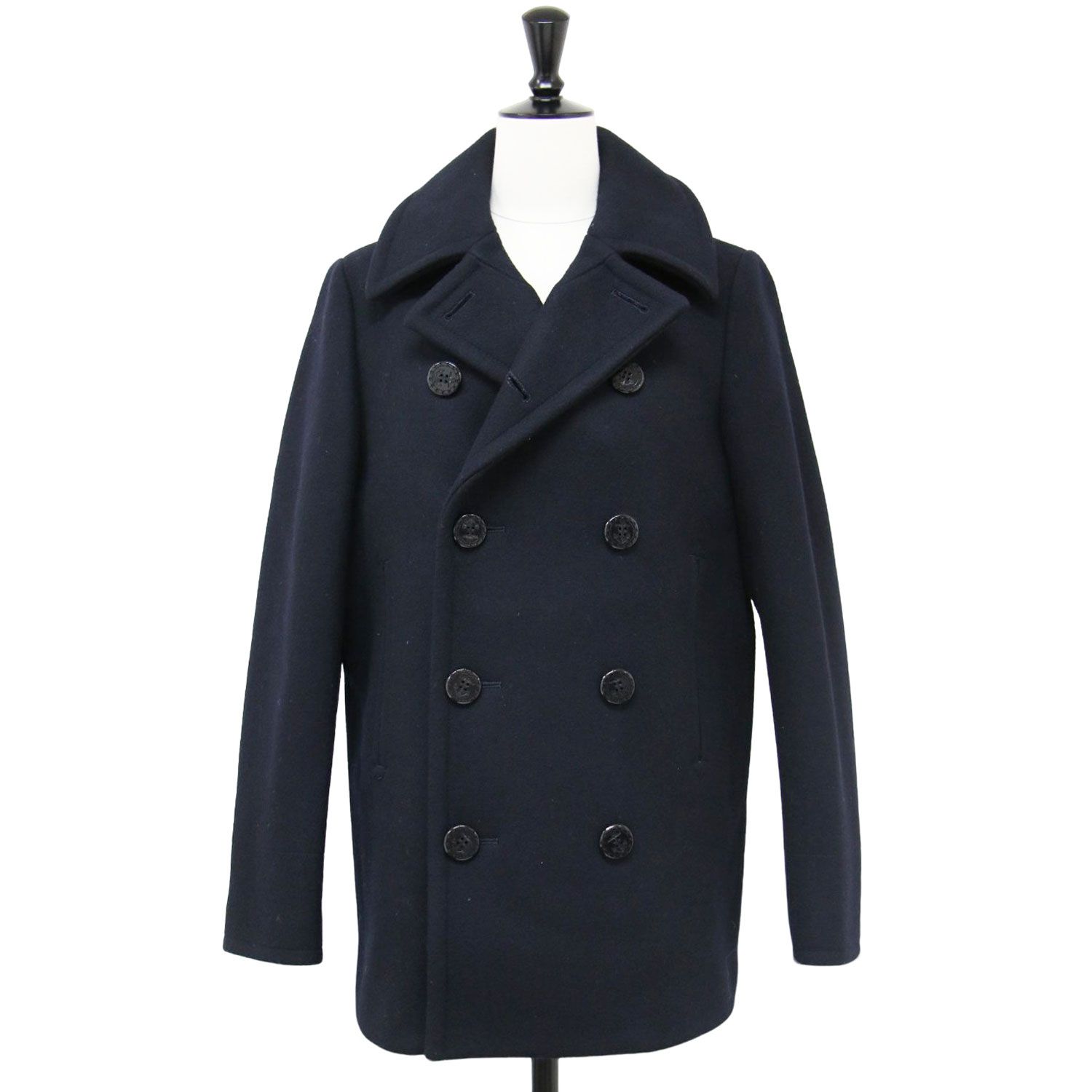 HYKE ハイク コート ブラック 黒 サイズ:1(S) ウール メルトン 8B