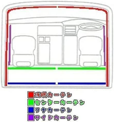 トラック用 仮眠カーテン 黒 遮光性 断熱性抜群 車中泊