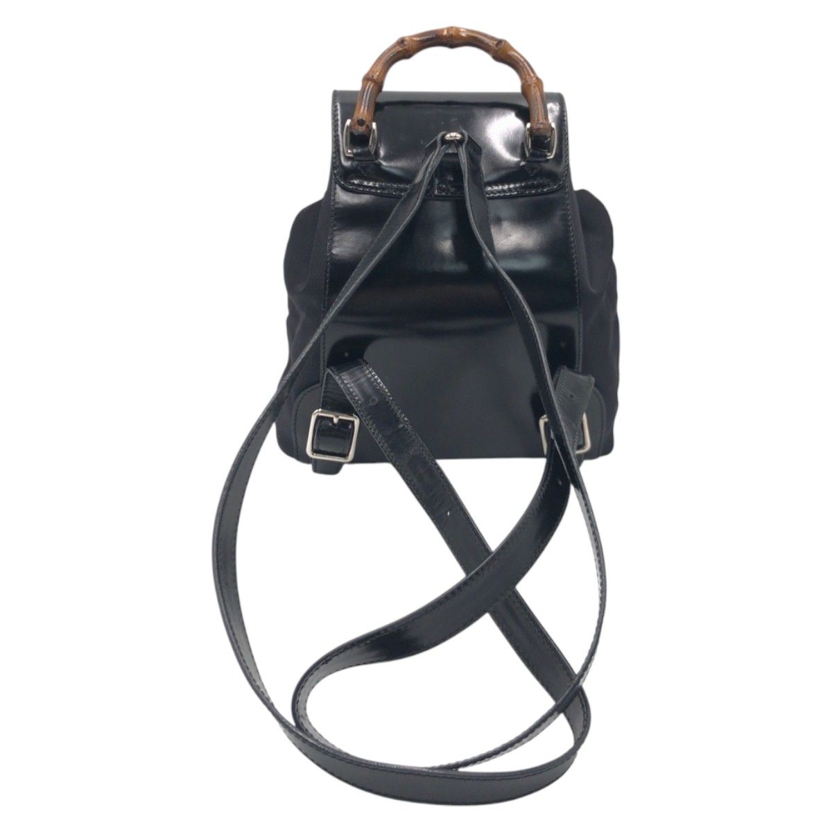GUCCI グッチ バンブー ブラック シルバー金具 ナイロン