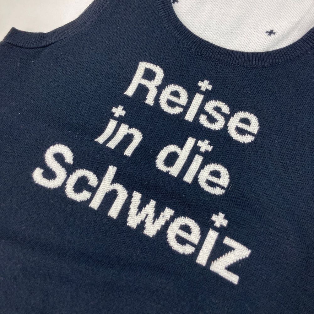 サイズ：M AND PER SE アンパスィ ニットベスト ネイビー系