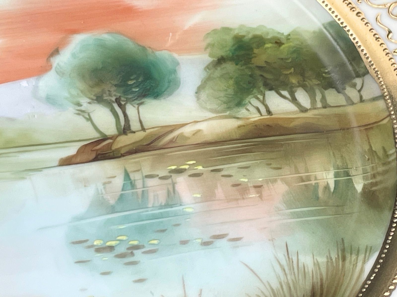 販売済み 【希少】初期オールドノリタケ プレート アンティーク 湖畔