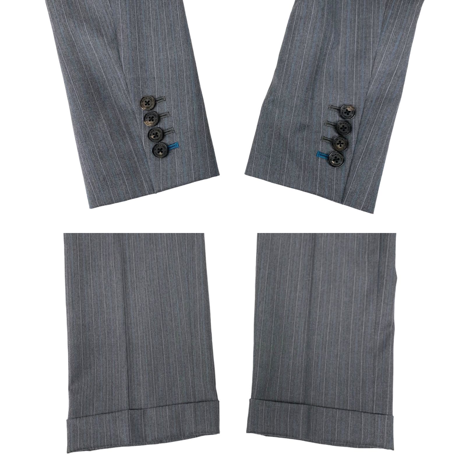 極美品 ブラックレーベルクレストブリッジ セットアップスーツ グレー 36R BLACK LABEL CRESTBRIDGE (ブラックレーベルクレストブリッジ