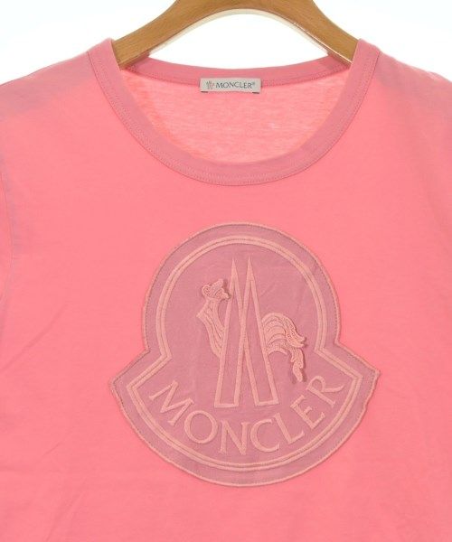 MONCLER - 美品 MONCLER モンクレール ロゴワッペン 半袖 ドロスト スウェット カットソー M ピンク レディース 古着 中古 USED 中古・古着通販】MONCLER (モンクレール) ワッペンロゴTシャツ