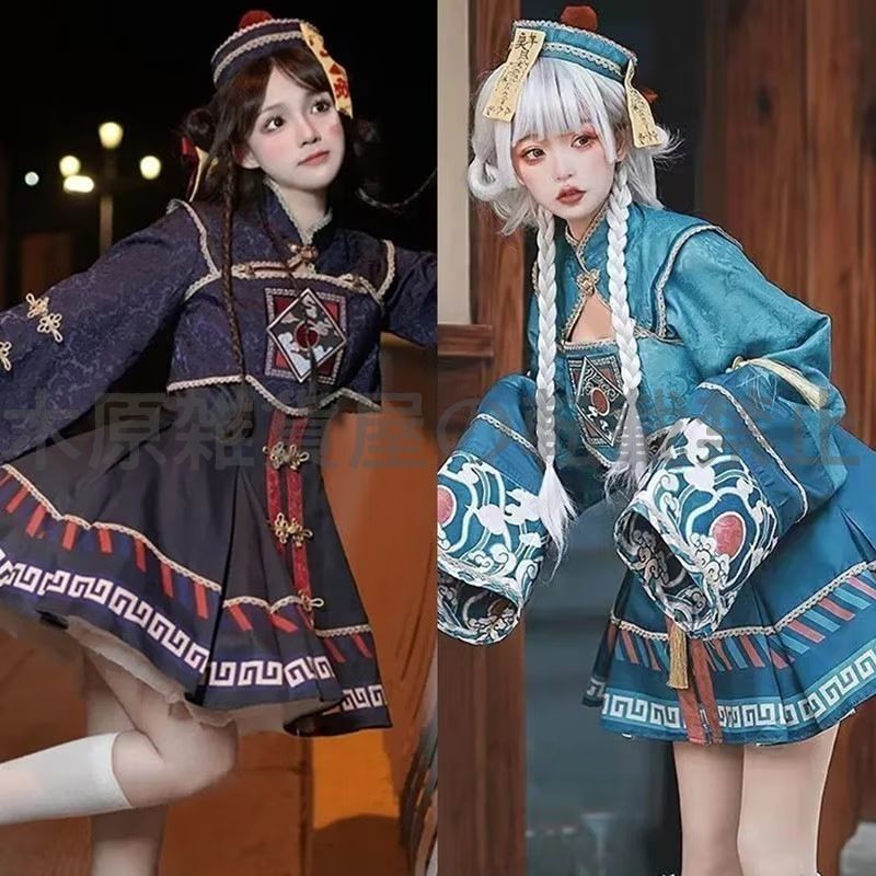 大人気 ハロウィン衣装 セクシーかわいいコスプレ 女ロリータゾンビ服 女性ワンピースショートスカート Jkセット ハロウィン ロリータ キョンシー服 子供 キョンシー 魔除け 中華風 道士服
