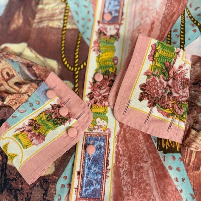 MATTINO LUNA 長袖シャツ ルナマティーノ 総柄 極美品 高級感 - 宮殿