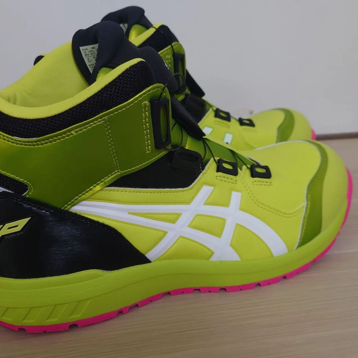 八咫烏様専用 アシックス ウィンジョブ CP304 BOA ネオンライム 
