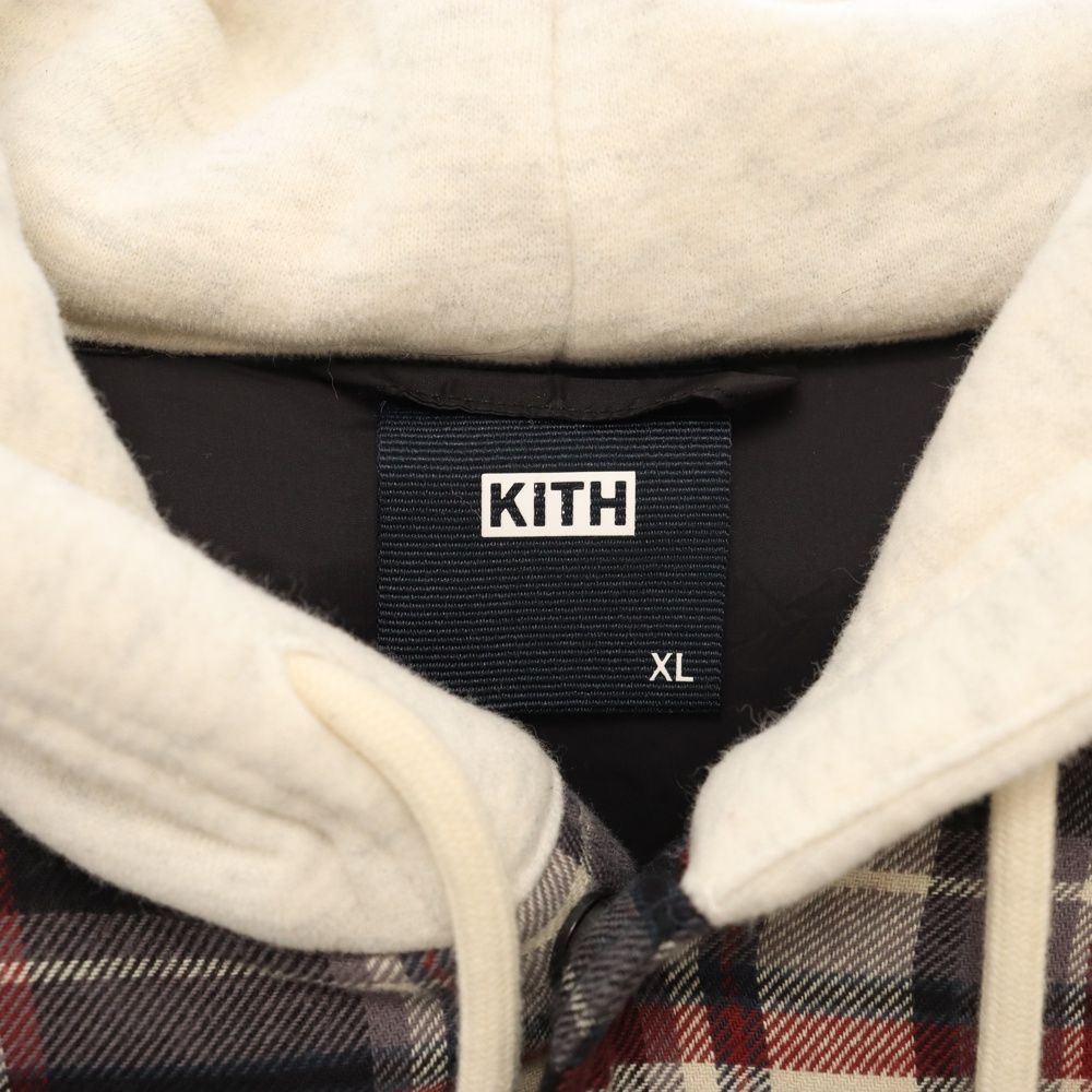 KITH キス 21AW Sterling Quilted Puffer キルテッド パファージャケット フーテッド中綿ジャケット ネイビー 21-020-060-0000-4-0 KITH (キス) 21AW Sterling Quilted Puffer キルテッド パファー