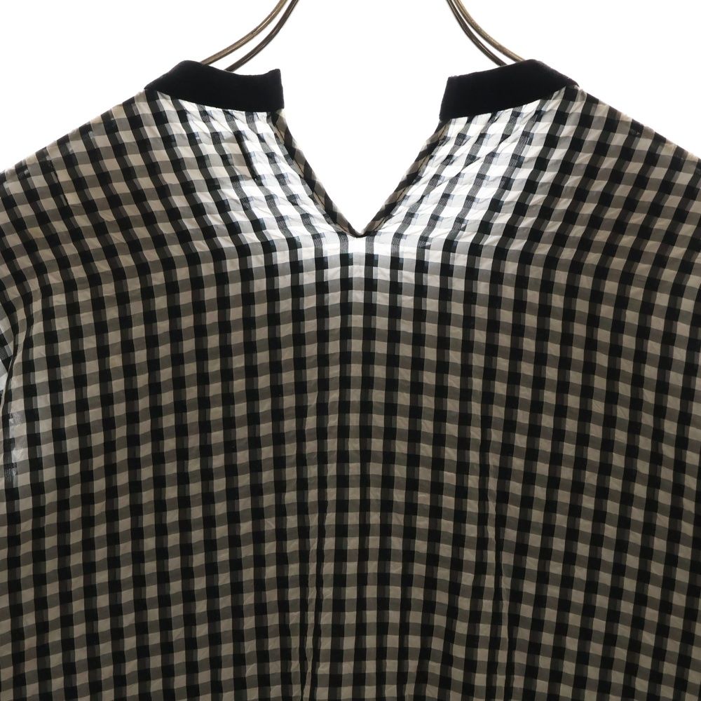 TAO COMME des GARCONS タオコムデギャルソン チェック柄 ドッキングブラウス Tシャツ カットソー レディース TK-T021 ブラック TAO COMME des GARCONS (タオコムデギャルソン) チェック柄