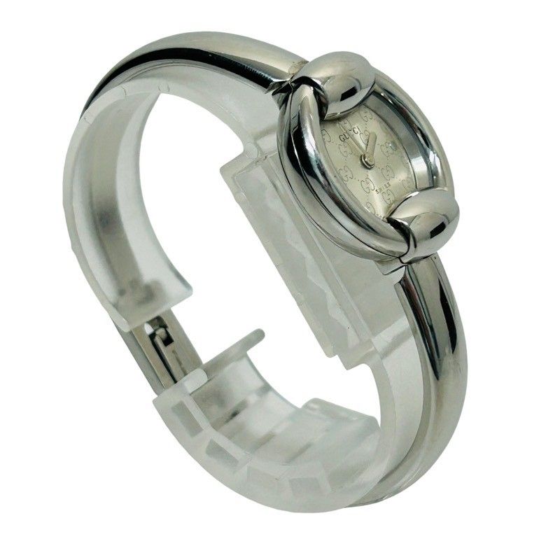 GUCCI グッチ バングルウォッチ 1400L 腕時計レディース クオーツ シルバー文字盤 稼働品 42510K48