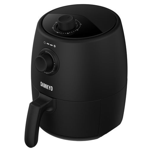 SAMKYOノンフライヤーエアフライヤー2Lコンパクト1~2人用PSE認証済み一人暮らしノンフライヤー機日本語説明書付き電子レシピ付き電気フライヤー油なしヘルシーフライヤーF20ブラック