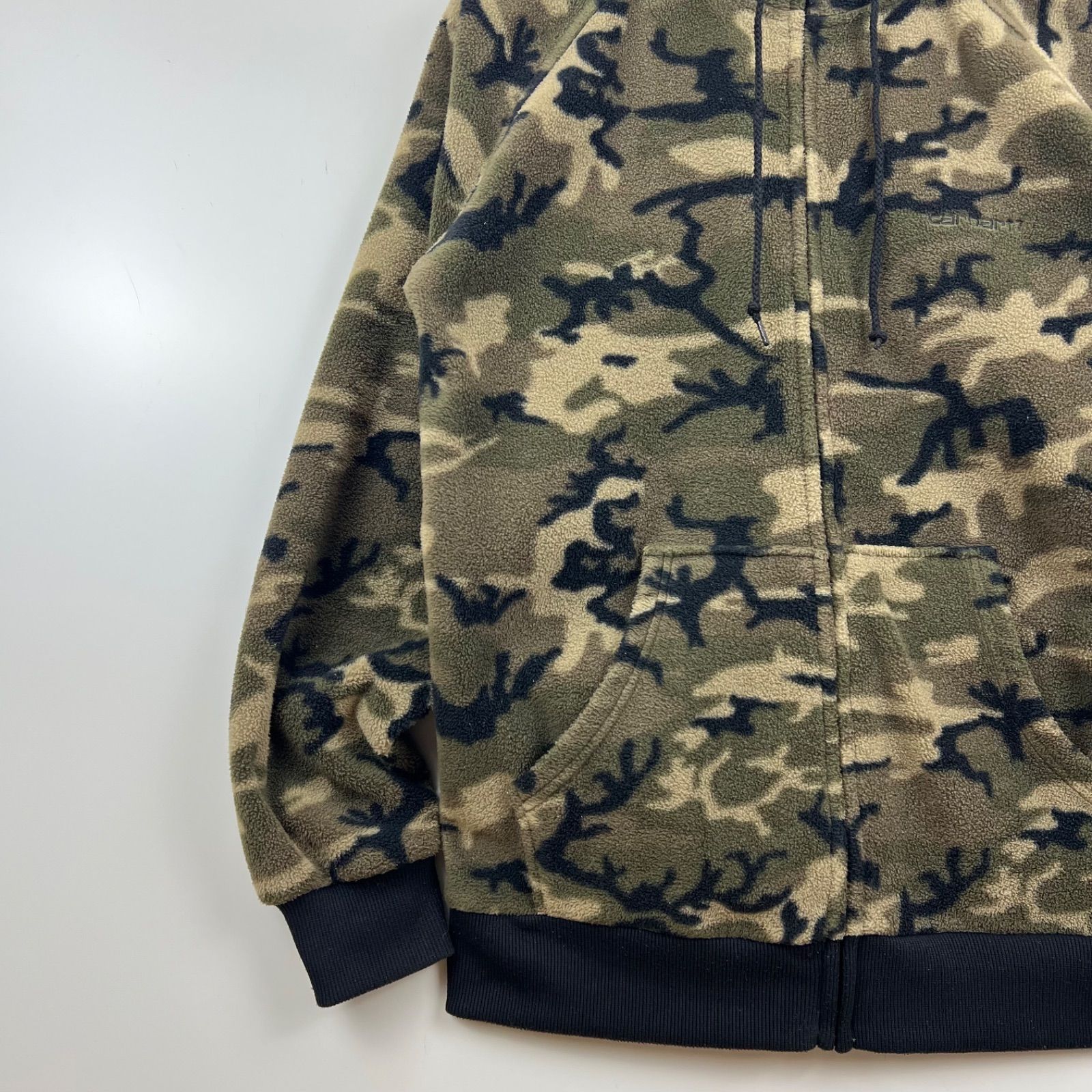 00s carhartt vtg アクティブジャケット 迷彩 カモフラ CARHARTT 00s A&T archive camo fleece zip hoodie L カーハート