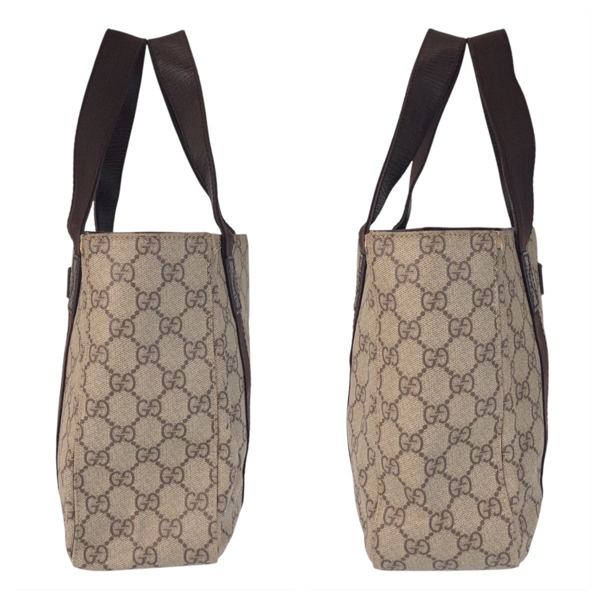 GUCCI グッチ ベージュ ブラウン GGスプリームキャンバス/レザー  