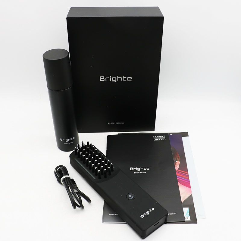 中古美品 Brighte ブライト エレキブラシ ELEKI BRUSH BRT-FS145B + ELEKI LOTION ER7-01-39