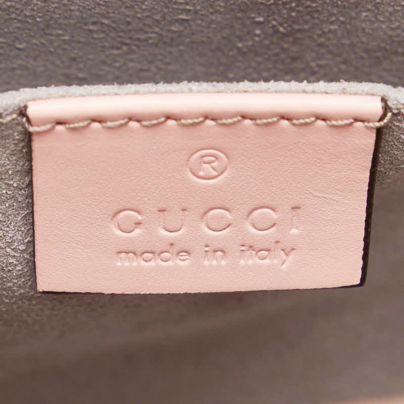 グッチ ニムフェア バンブー シェリーライン ハンドバッグ ショルダーバッグ２WAY 470271 ピンク レザー レディース GUCCI【1-0159537】