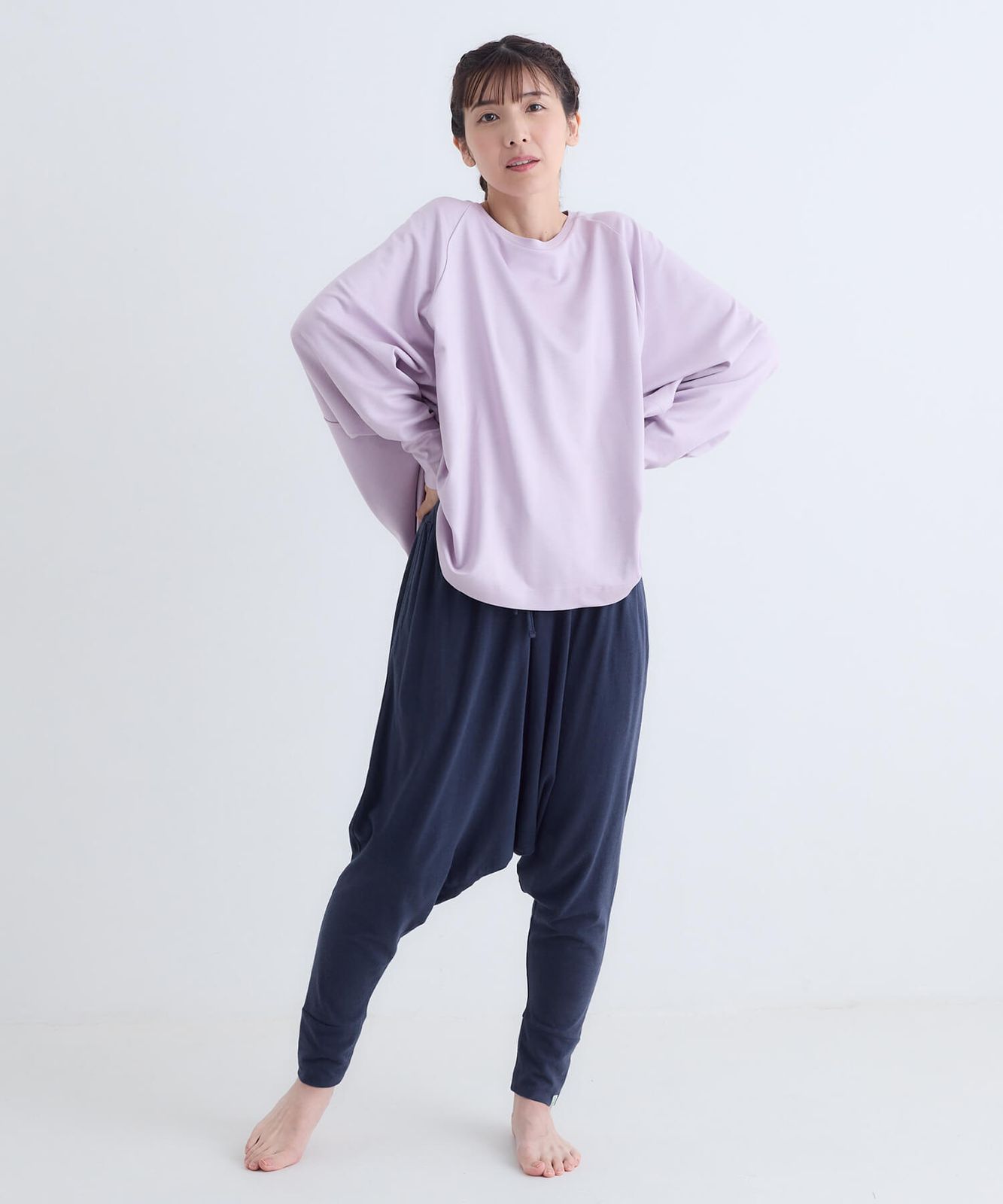 tejas ヨガトップス テジャス ラリタチュニック tl 252185 フリーサイズ 長袖 ヨガウェア ピラティス レディース ゆったり 体系カバー