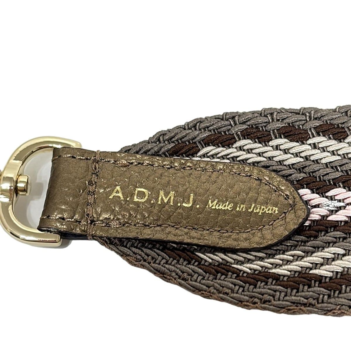 カーキ×ダークブラウン×マルチ ストライプ