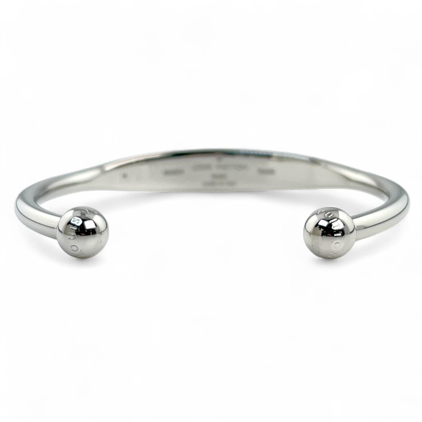 LOUIS VUITTON ルイヴィトン M64839 ジョンクモノグラム ブスレット バングル シルバー M イタリア製 メンズ