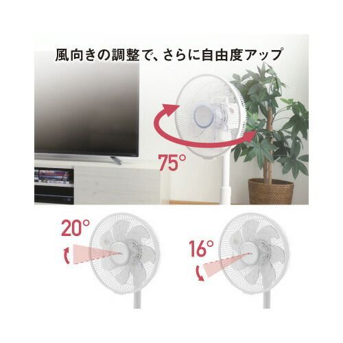 リビング扇ＤＣモーター式 アイリスオーヤマLFD-306L-W