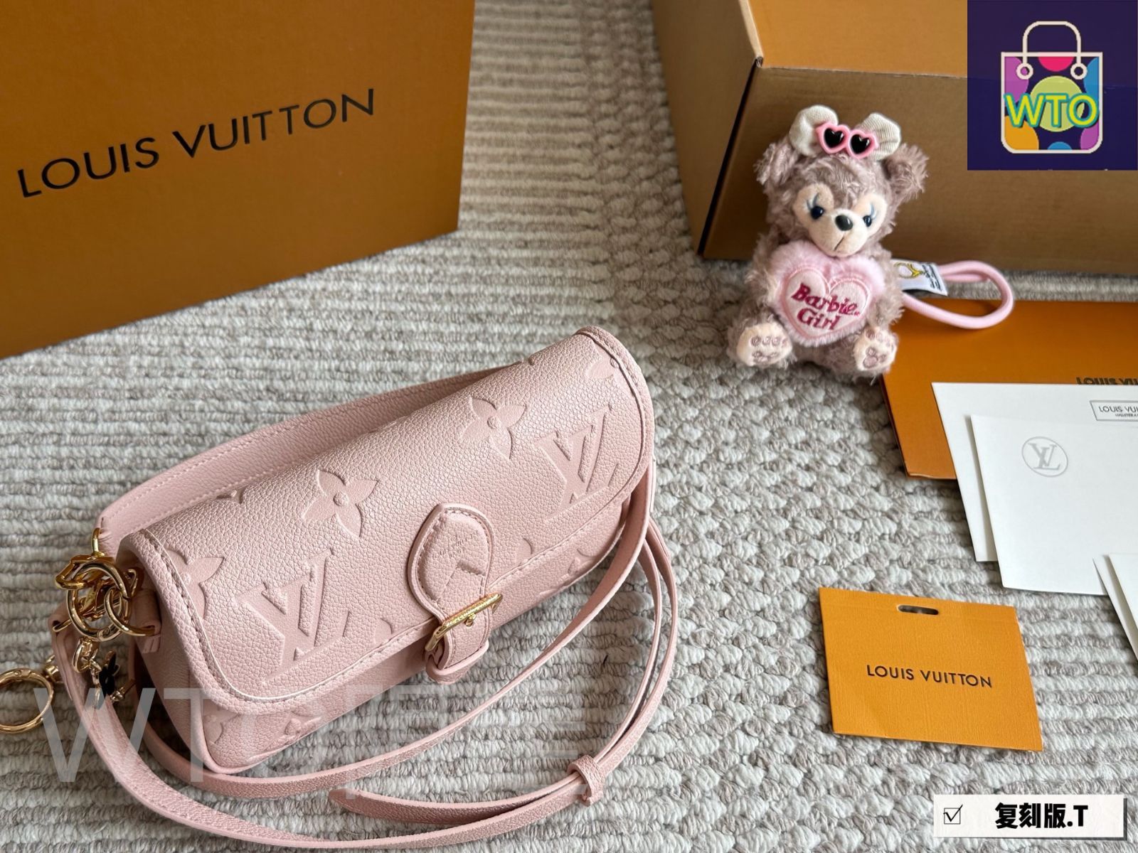 今日 Louis Vuitton Nano Baguette ナノ バゲット バッグ ピンク -WTO輸入4