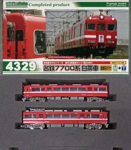 鉄道模型 1|150 名鉄7700系白帯車 妻面窓付き 基本2両編成セット 動力付き 4329