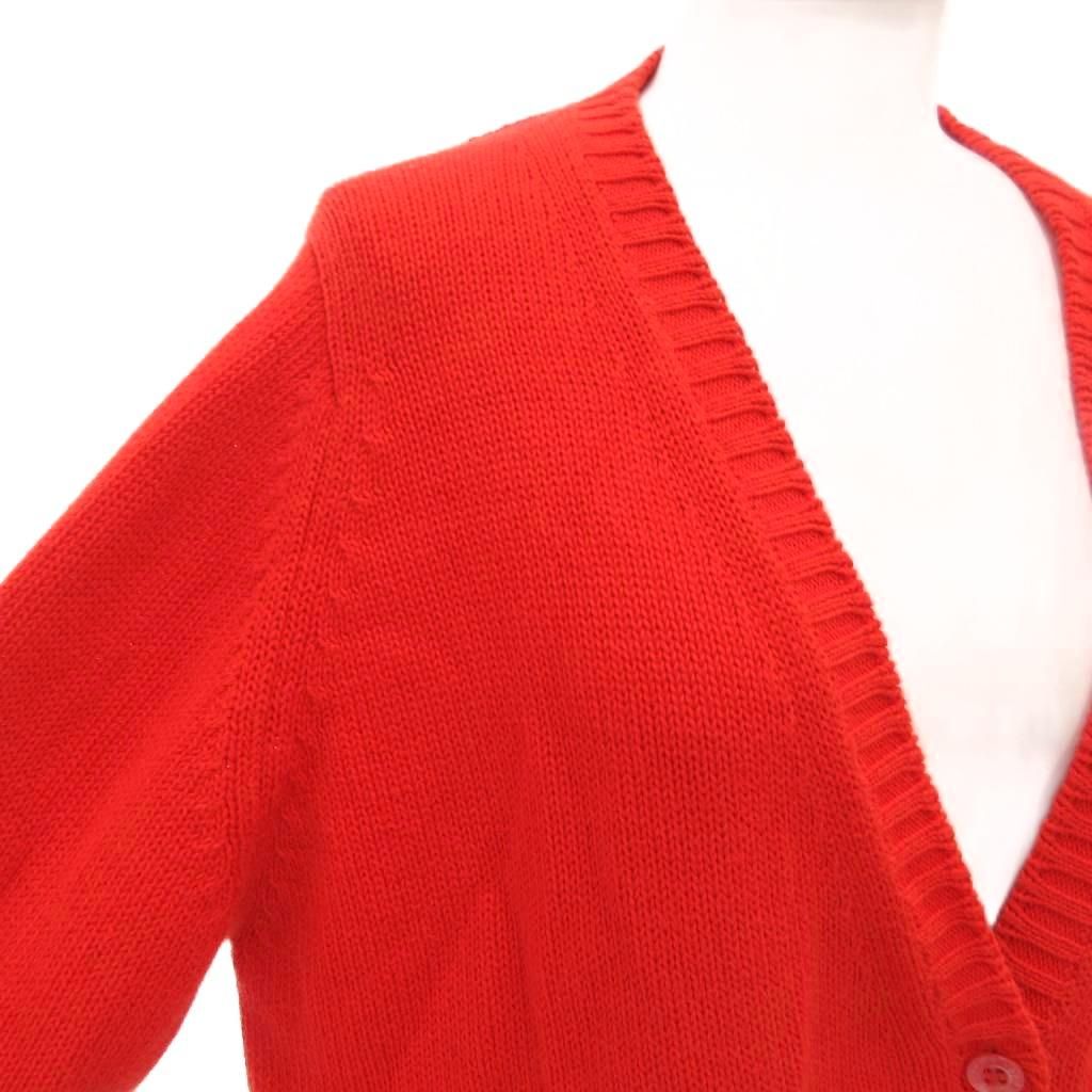 バランタイン Ballantyne カシミヤ100%ニットカーディガン レッド バランタイン Ballantyne カシミヤ100%ニットカーディガン レッド