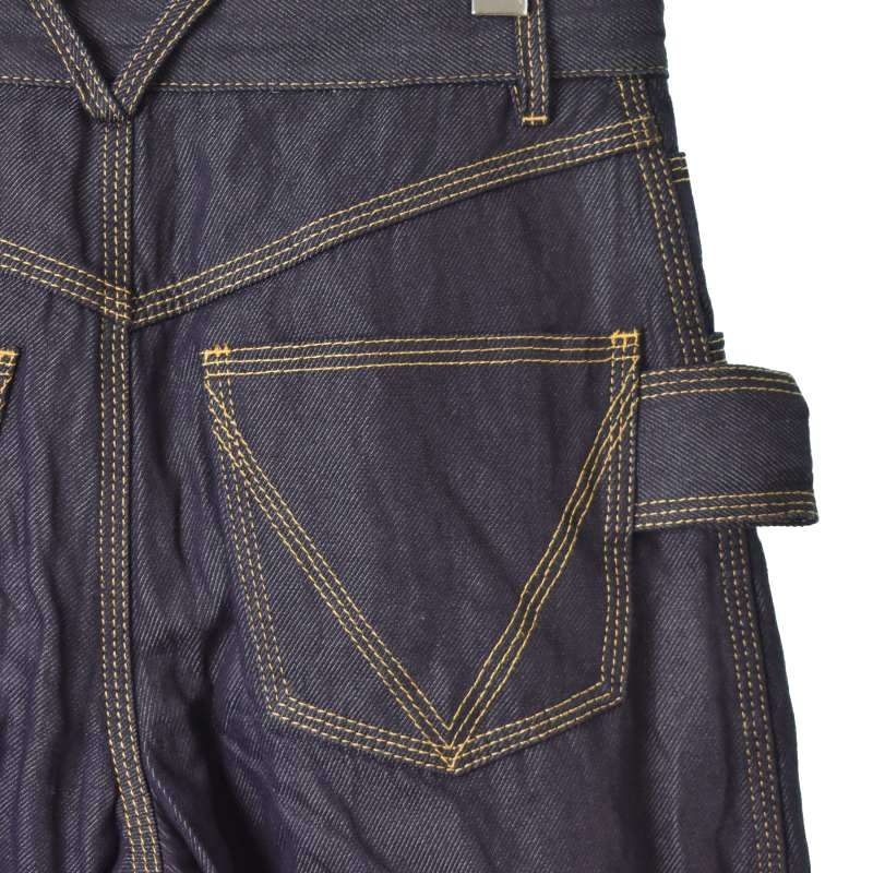 ボッテガヴェネタ BOTTEGA VENETA 22SS シワ加工デニムパンツ 44 紺 