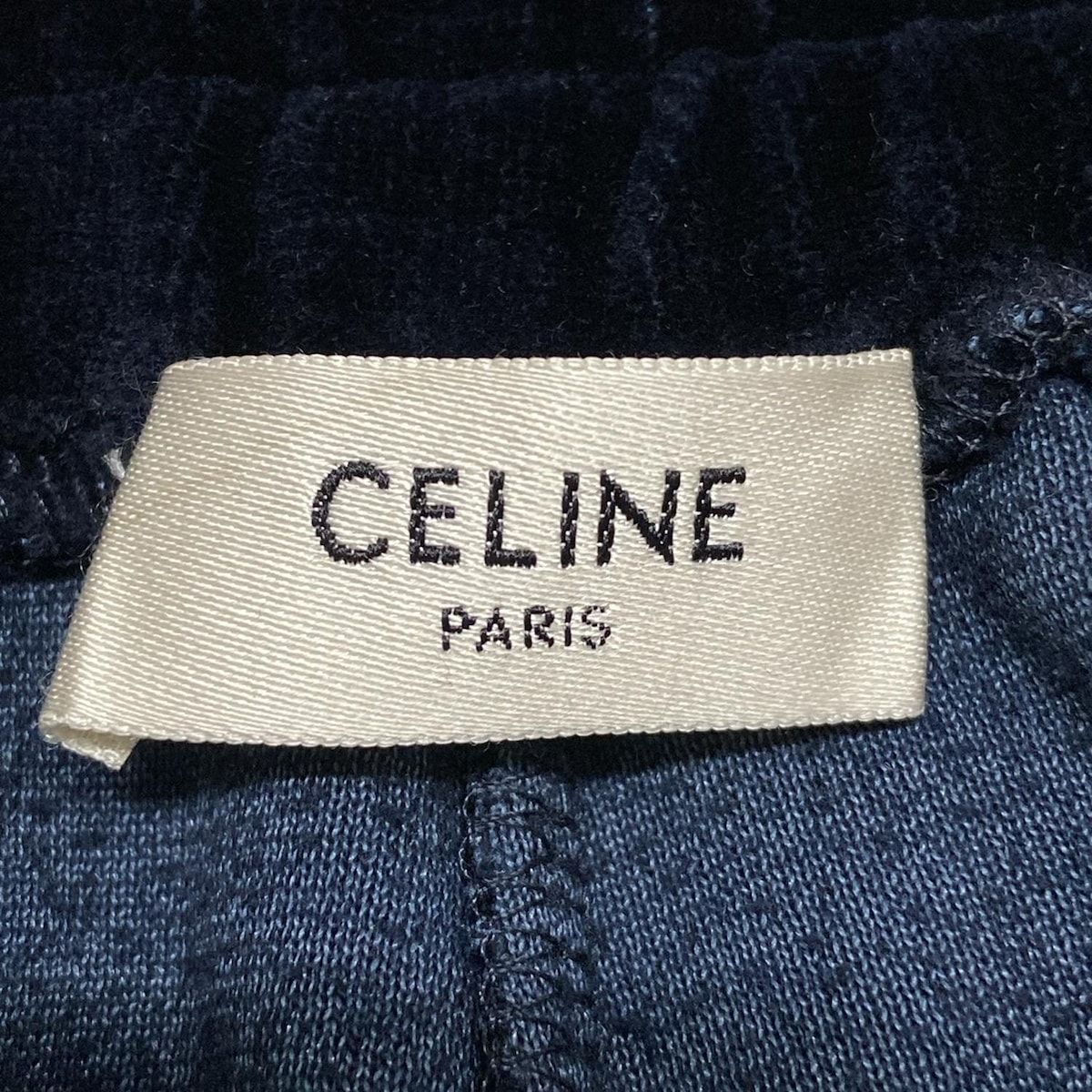 セリーヌ　ベルベット　ロングパンツ　38サイズ CELINE - lil様専用 セリーヌ CELINE ロゴ刺繍ベロアトラック