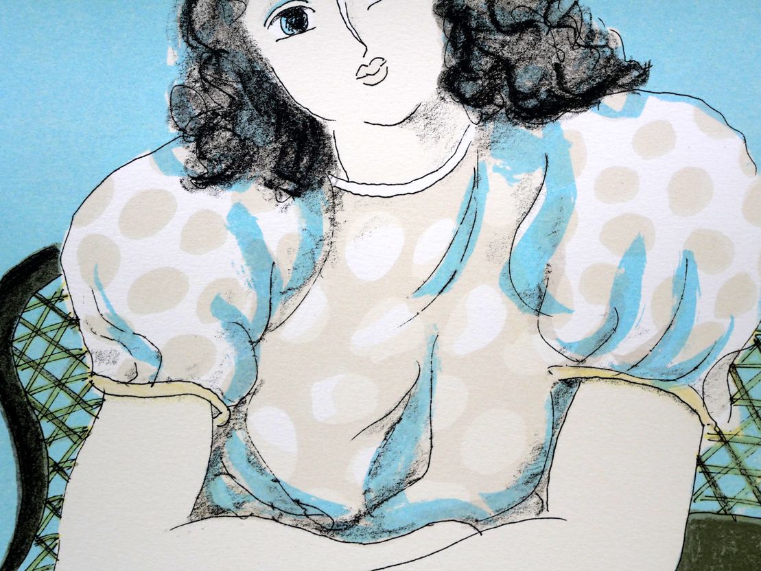 逸品 東 弘孝 女性像 リトグラフ 一枚の繪で活躍 国際造形連 日美連会員 安井賞展特別賞 北海道大学卒 小竹美術