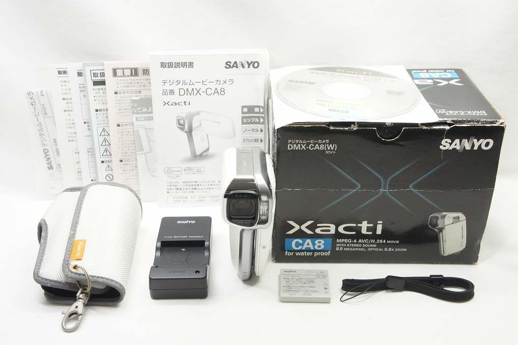 良品 SANYO サンヨー Xacti DMX-CA8 デジタルビデオカメラ ホワイト 元