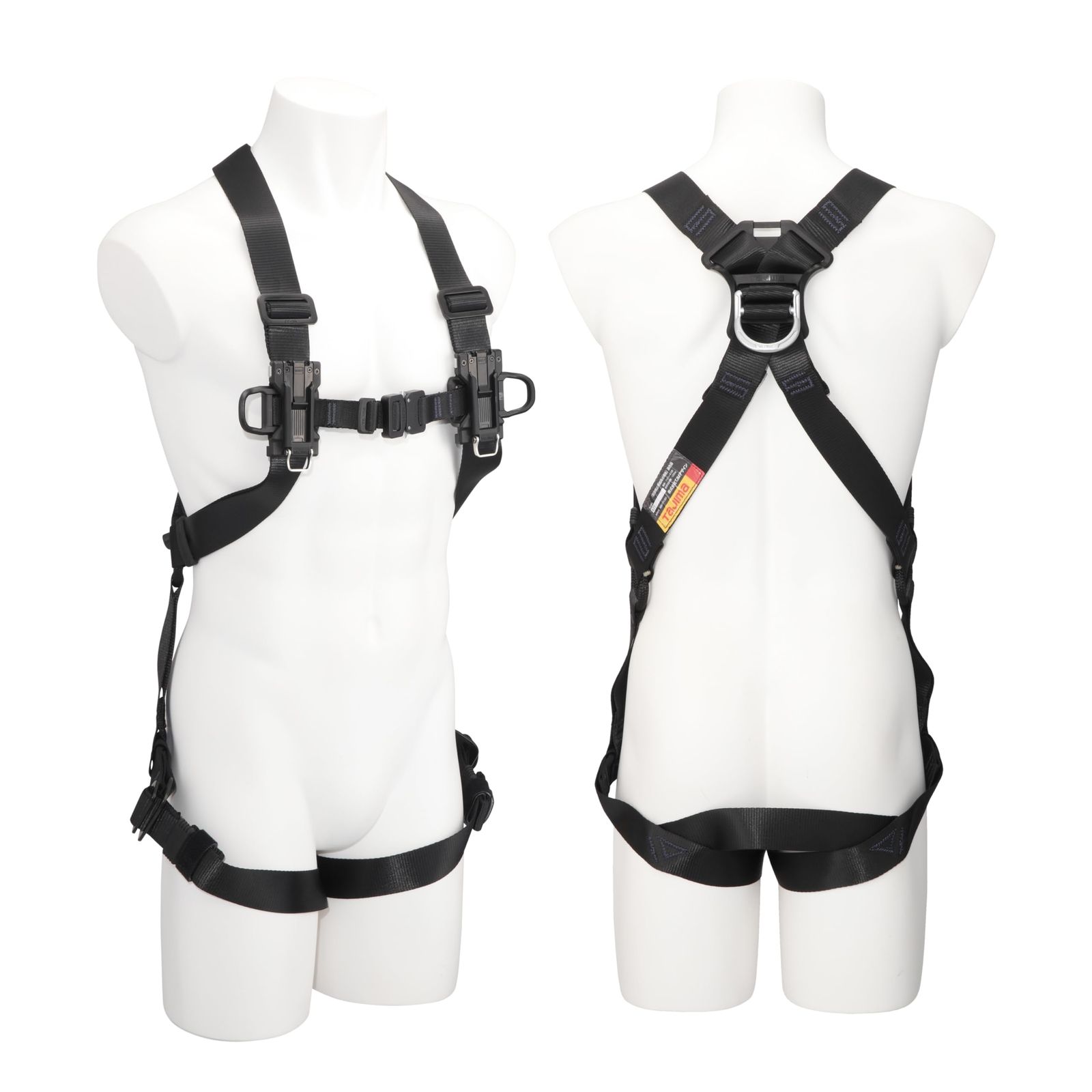 タジマ 新規 全帯 セフハーネス A4SFBF-BK フルハーネス本体のみ 130kg対応 スチール 黒 生産 2ヵ所のセフで道具を着脱 新設計の縦ベルト用セフホルダー樹脂採用 胴ベルトなしで工具を携帯 快適で動きやすいしなやかなベルト パススルー