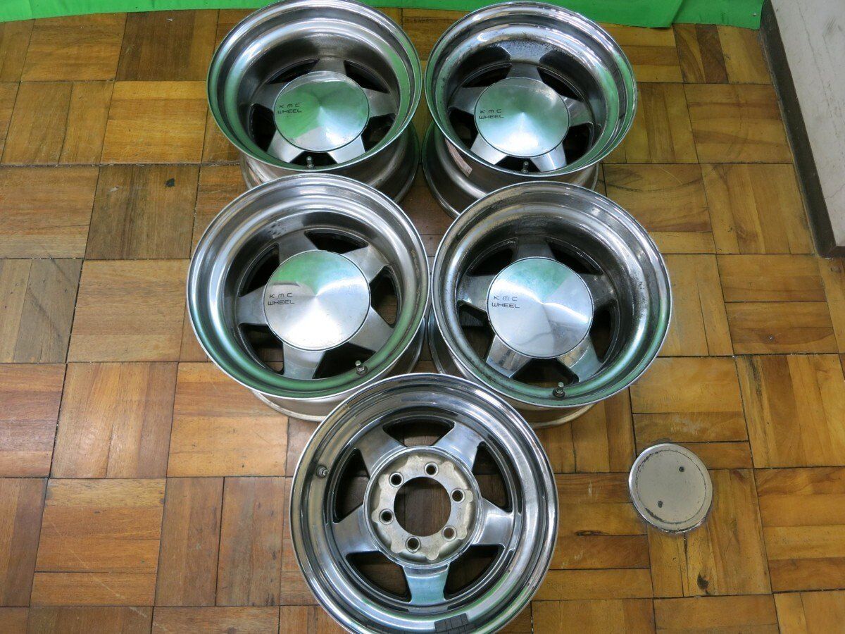 5本価格 深リム ランクル 等 KMC WHEEL 16.5×9.75 KMC ホイール 16.5インチ PCD139.7|6H 2032904ヒホ