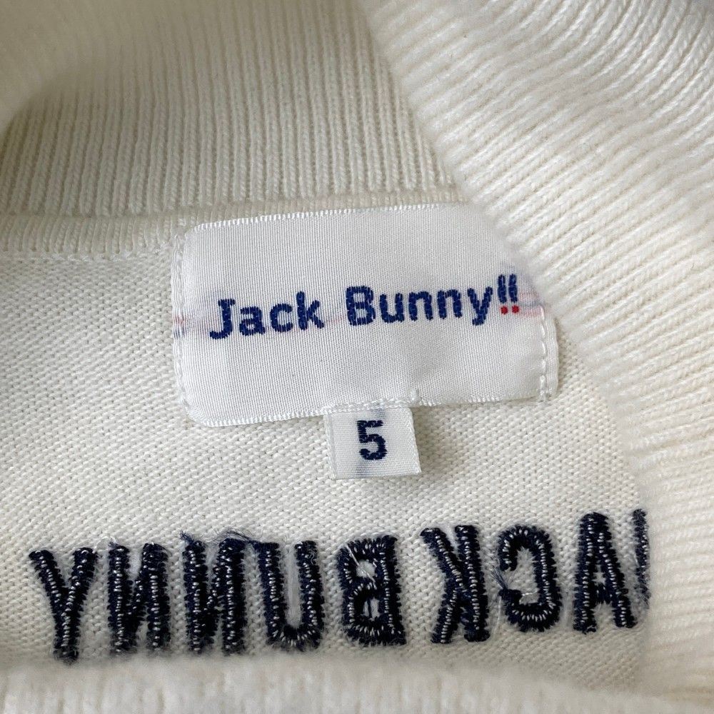 新品　ジャックバニー　ニット　セーター　タートルネック　ホワイト　サイズ5 JACK BUNNY ジャックバニー タートルネック ニットセーター ホワイト系